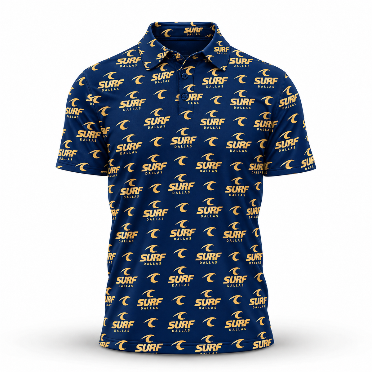 Surf Dallas All-Over Performance Polo PREORDER CLOSES OCTOBER 16!
