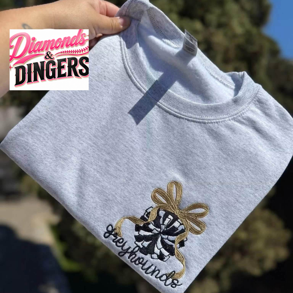 Custom Cheer Mom Embroidered Tee