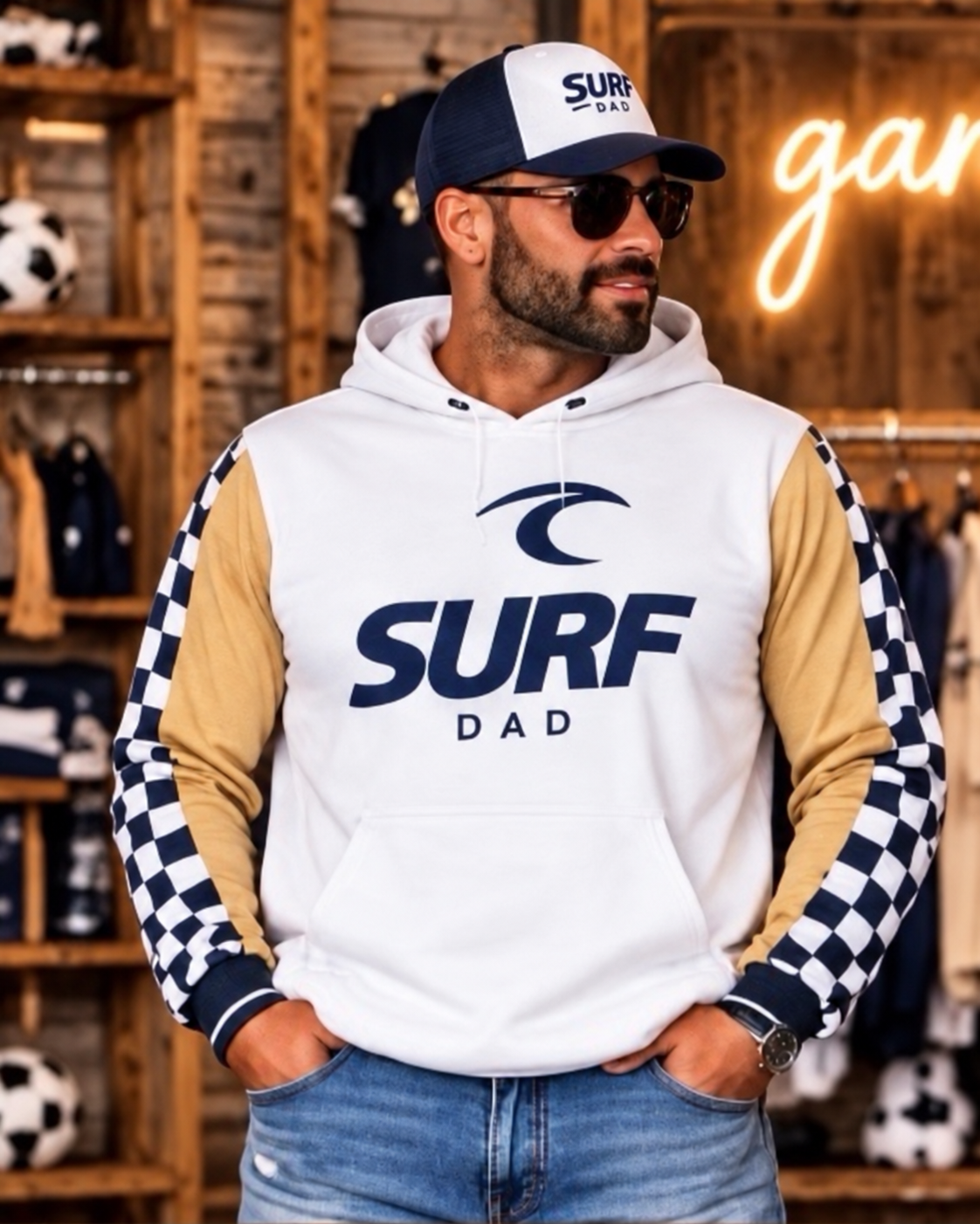 Surf Dad Checkered Hoodie PREORDER CLOSES OCTOBER 16!