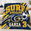 Personalized Surf Dallas Soccer Blanket