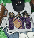 Let's Do This Boys Sequin Tee Purple & Gold