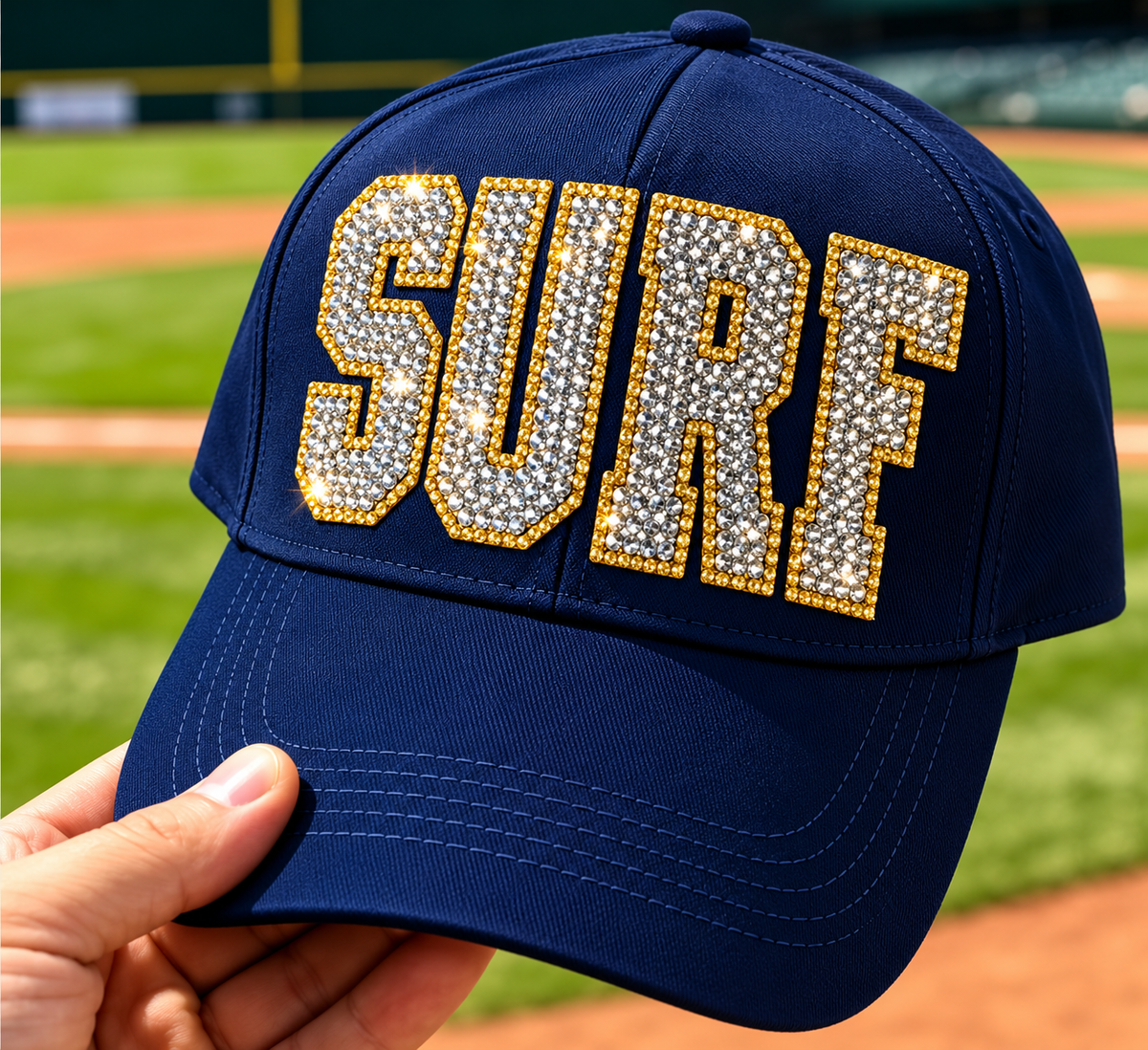 SURF Rhinestone Game Day Cap