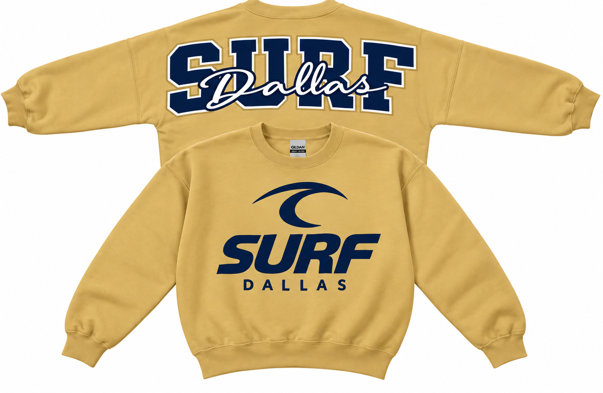 Surf Dallas Old Gold Crewneck