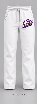 Unisex NYX Fastpitch Classic Straight-Leg Sweatpant White  PREORDER CLOSES OCTOBER 23