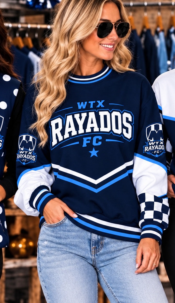 Rayados FC Game Day Crewneck Aqua and Navy